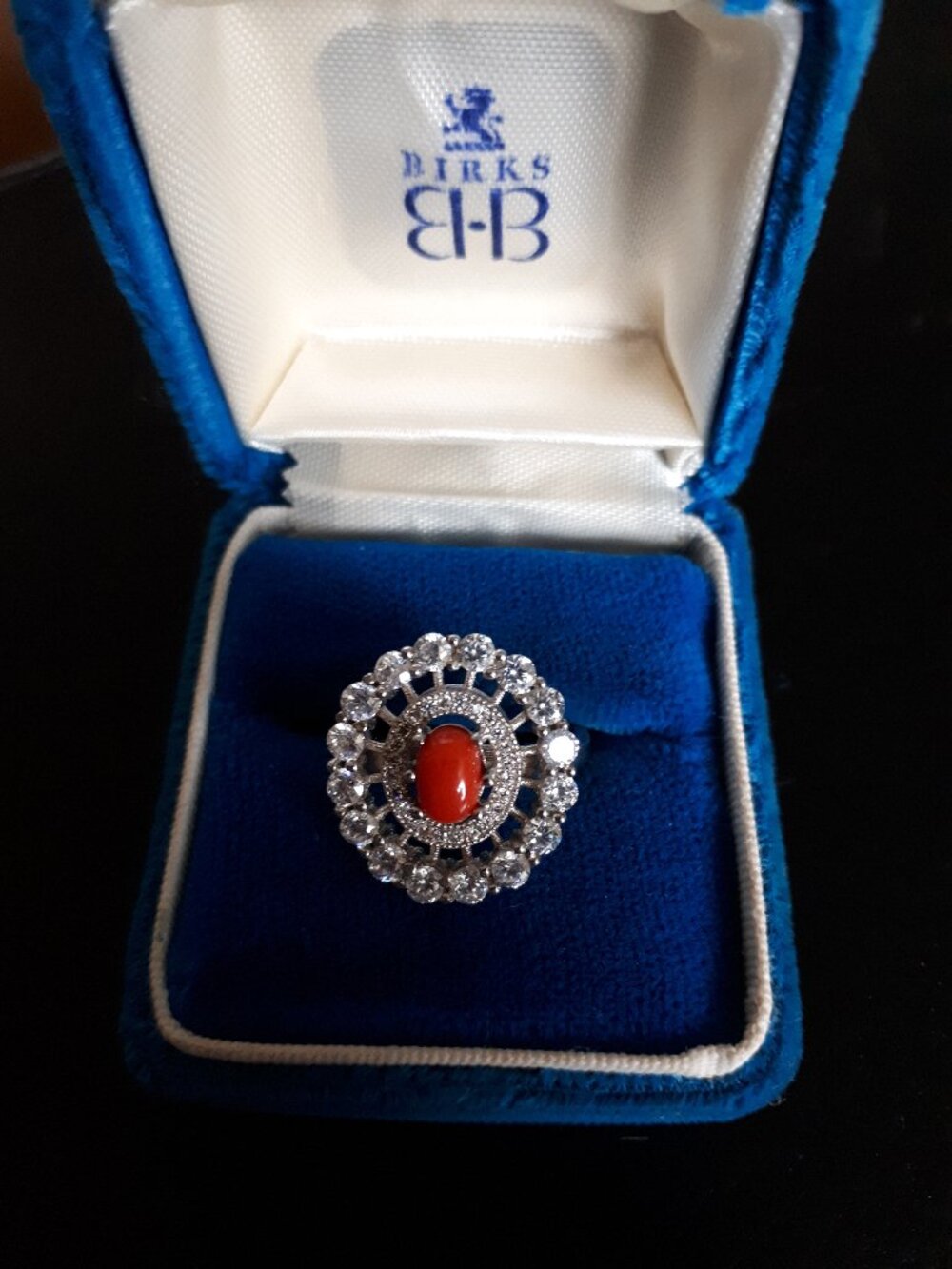 Ring - White and orange stones